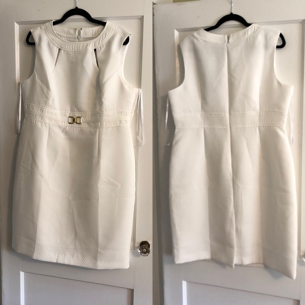 Classy White Sheath Dress